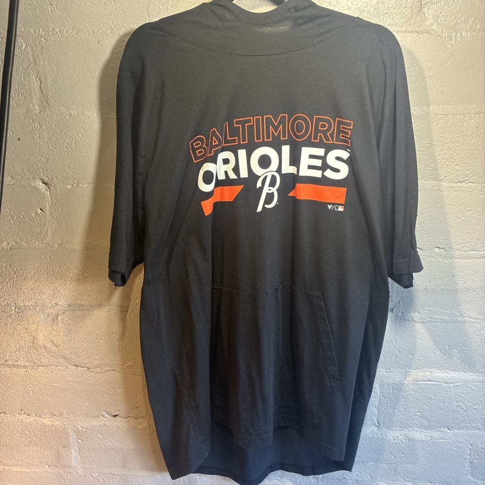 Baltimore Orioles  Short Sleeved Hoodie Size 2XL Levelwear